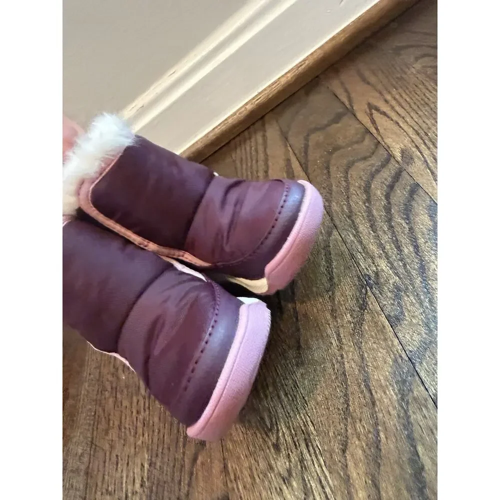 Sorel Kids Whitney II Plus Bootie Purple Pink Waterproof Insulated Toddler 4 NEW
